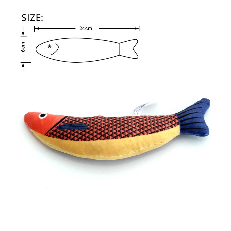 Cat Toy Catnip 3D Simulation Fish Goldfish Kitten Toys Pillowfish Interactive Sounding Cat Chew Bite Plush Toys Cat Supplies