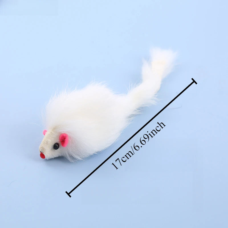 Cat Toys Plush Simulation Mouse Interactive Cat Pet Catnip Teasing Interactive Toy Supplies False Mouse Kitten Playing Toys