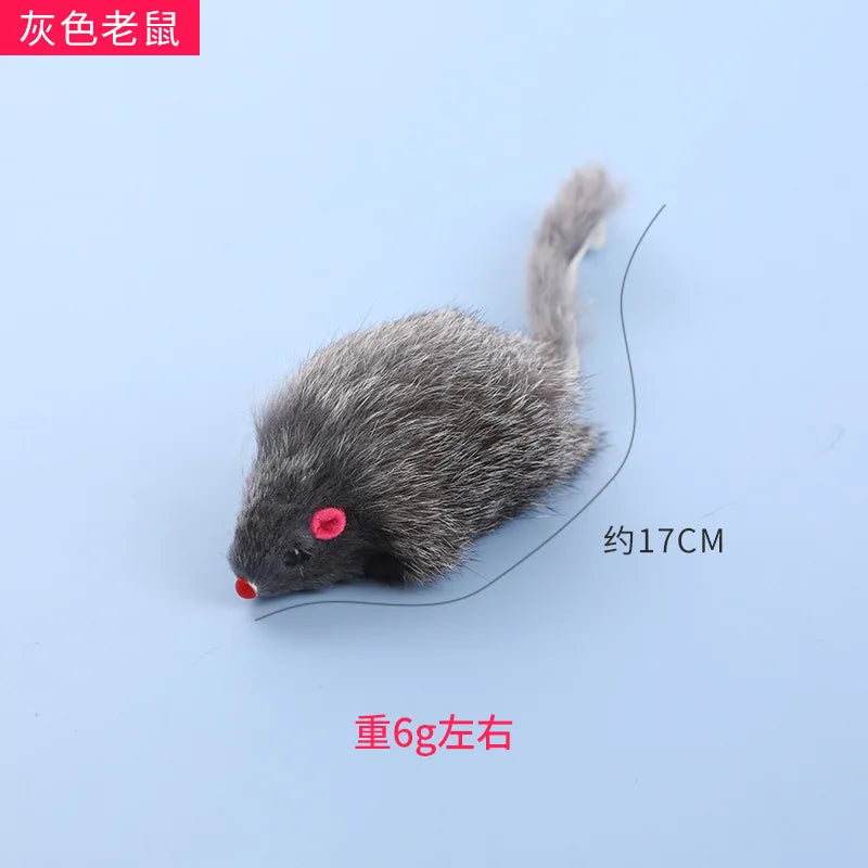 Cat Toys Plush Simulation Mouse Interactive Cat Pet Catnip Teasing Interactive Toy Supplies False Mouse Kitten Playing Toys