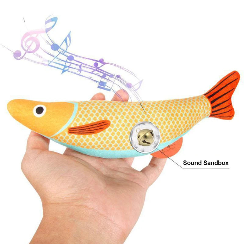 Cat Toy Catnip 3D Simulation Fish Goldfish Kitten Toys Pillowfish Interactive Sounding Cat Chew Bite Plush Toys Cat Supplies