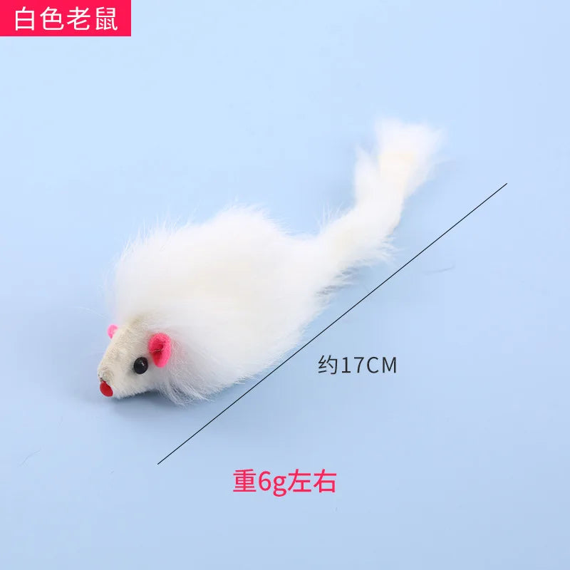 Cat Toys Plush Simulation Mouse Interactive Cat Pet Catnip Teasing Interactive Toy Supplies False Mouse Kitten Playing Toys