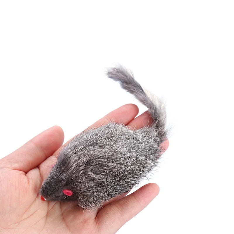 Cat Toys Plush Simulation Mouse Interactive Cat Pet Catnip Teasing Interactive Toy Supplies False Mouse Kitten Playing Toys