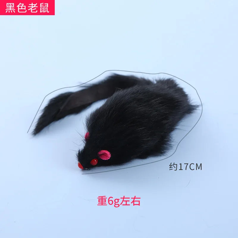 Cat Toys Plush Simulation Mouse Interactive Cat Pet Catnip Teasing Interactive Toy Supplies False Mouse Kitten Playing Toys